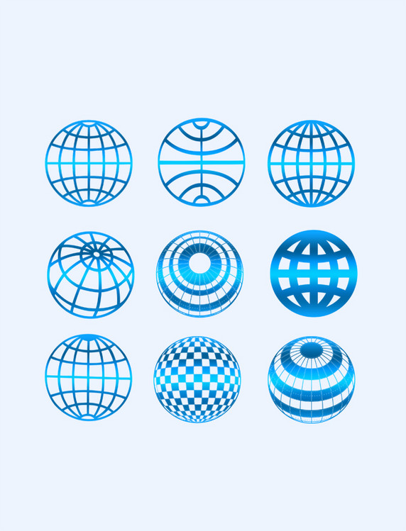 球形logo图标套图元素科技