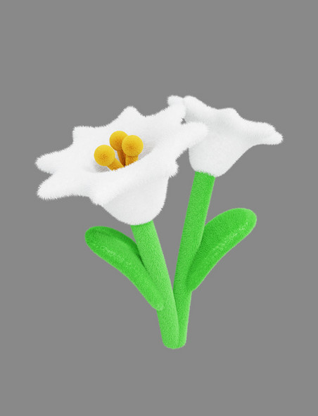 毛茸花卉3D立体春天