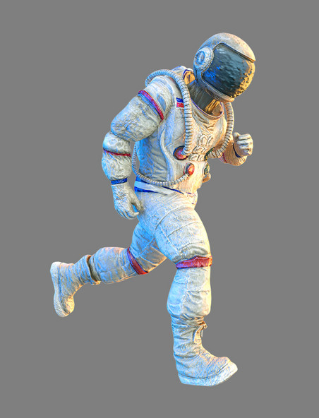 3D航天宇航员飞行太空旅行