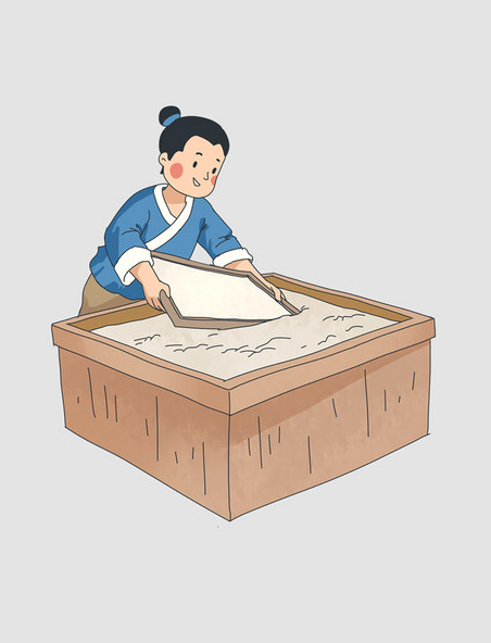 中国古代四大发明造纸术抄纸