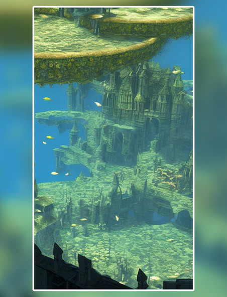 海底沉睡的城堡背景