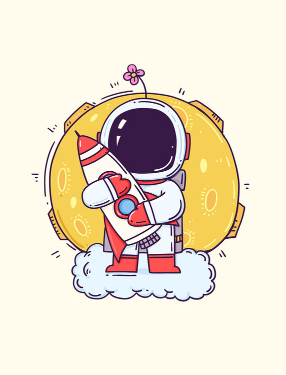 可爱宇航员航天员太空人