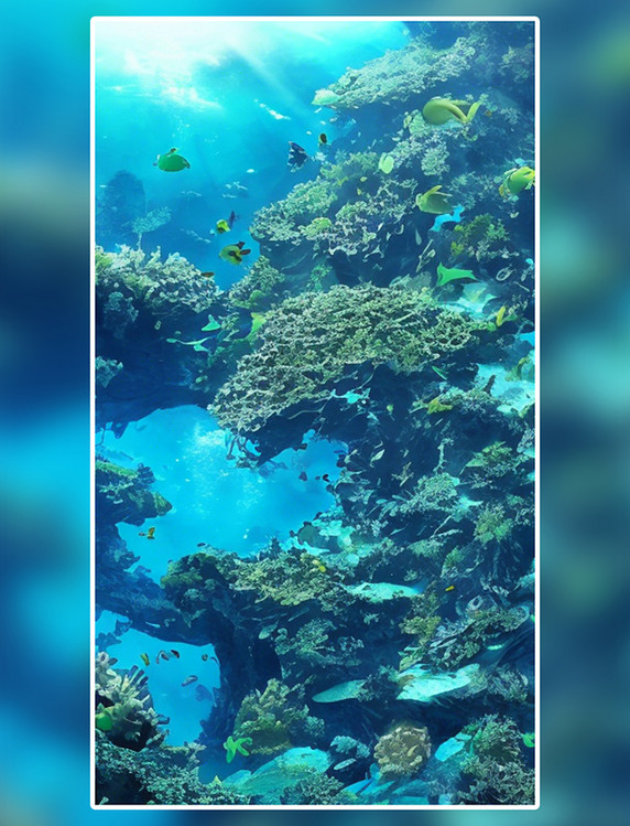 海底层叠的岩石背景