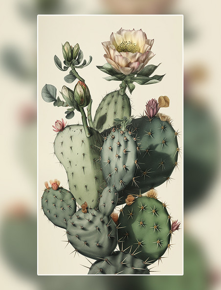 学术风植物花卉植物插图数字作品AI作品数字插画