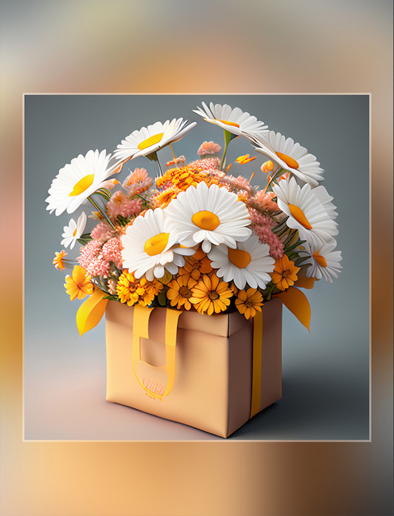 小菊花袋装多色花朵立体质感纯洁花朵