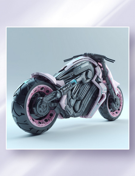3D立体未来概念科幻车摩托车交通工具