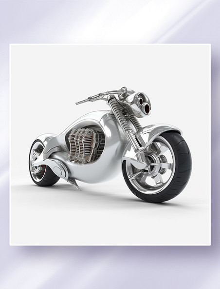 3D立体未来概念科幻摩托车科技车交通工具
