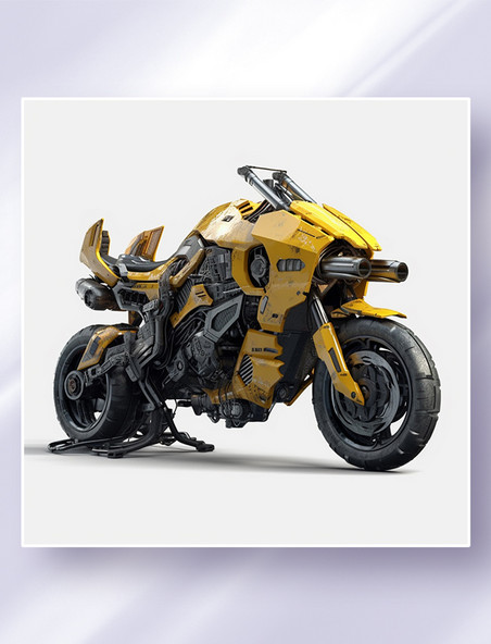 3D立体未来概念科幻摩托车效果图交通工具