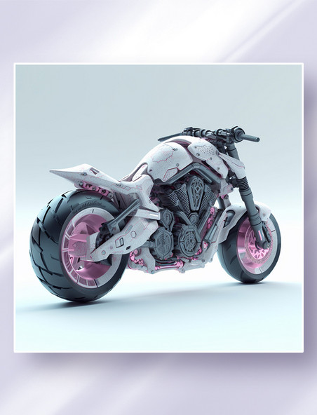 3D立体车未来概念科幻摩托车交通工具