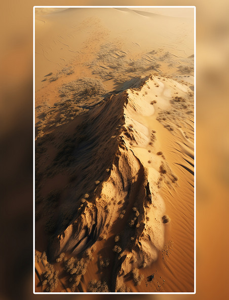 巨大沙漠山脉数字艺术