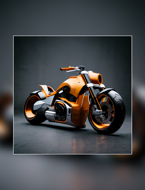 橙色摩托车赛车交通工具
