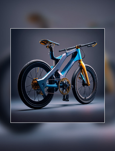 蓝色自行车山地自行车体育运动交通工具