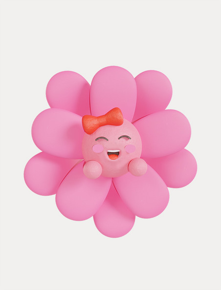 可爱3D立体表情花朵