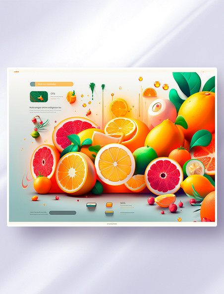 清新简约风水果橙子网站网页界面设计
