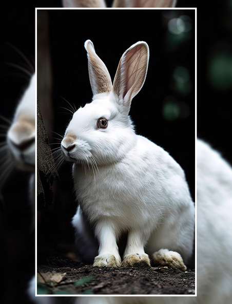 动物家禽家养兔白兔