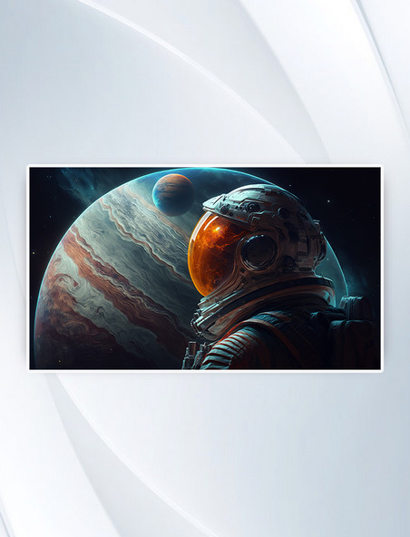 宇宙宇航科技科幻探索宇航员背景插画
