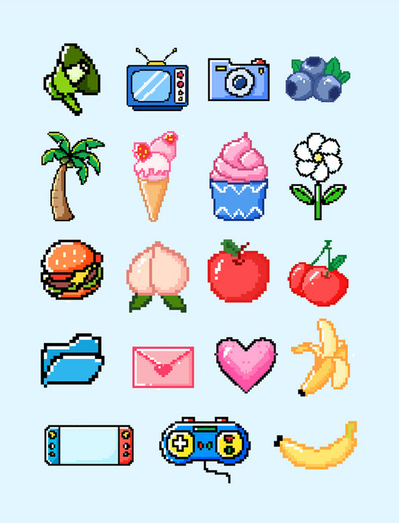 马赛克像素风素材