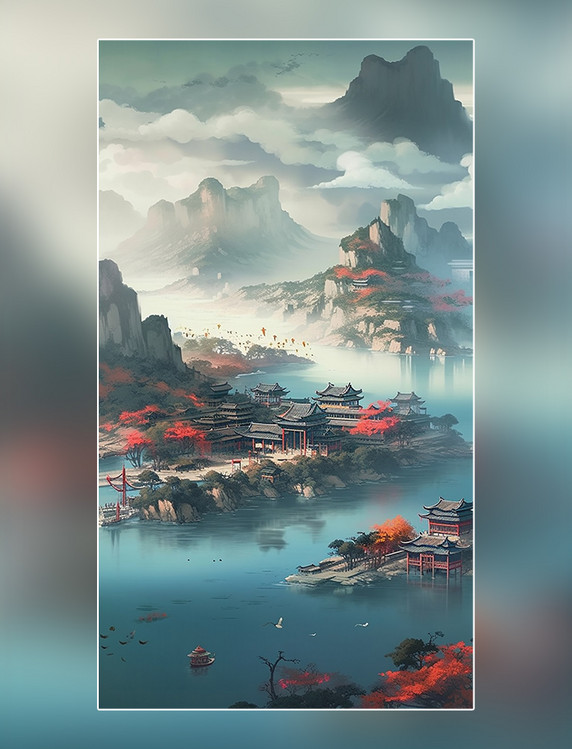 最も優遇 中国山水图图片素材免费下载_中国山水图图片_中国山水图素材-潮 絵画/タペストリー