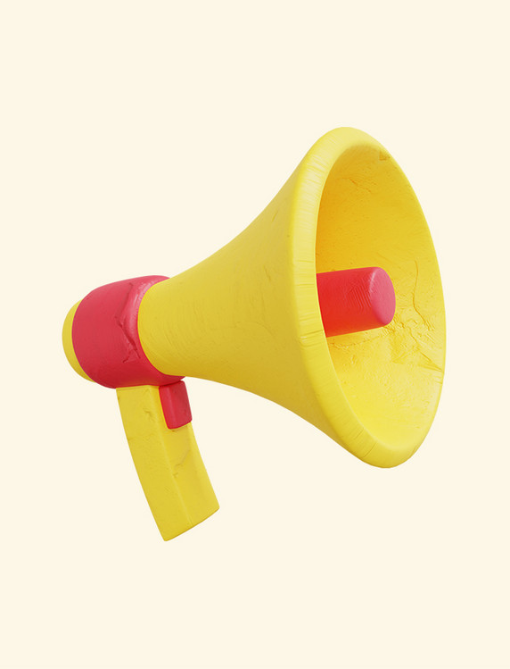 3d立体黏土喇叭广播