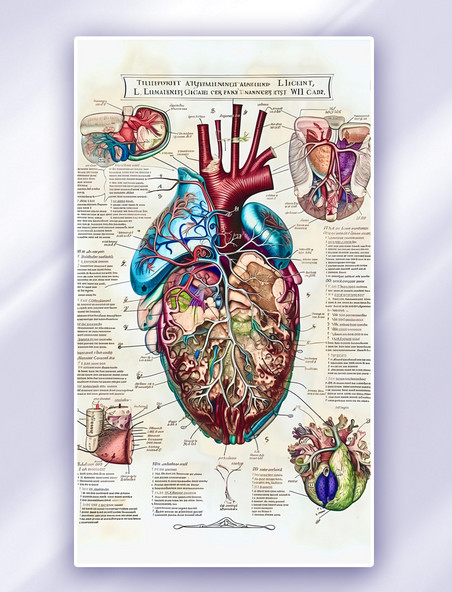 人体肝脏器官医学研究笔记数字插画