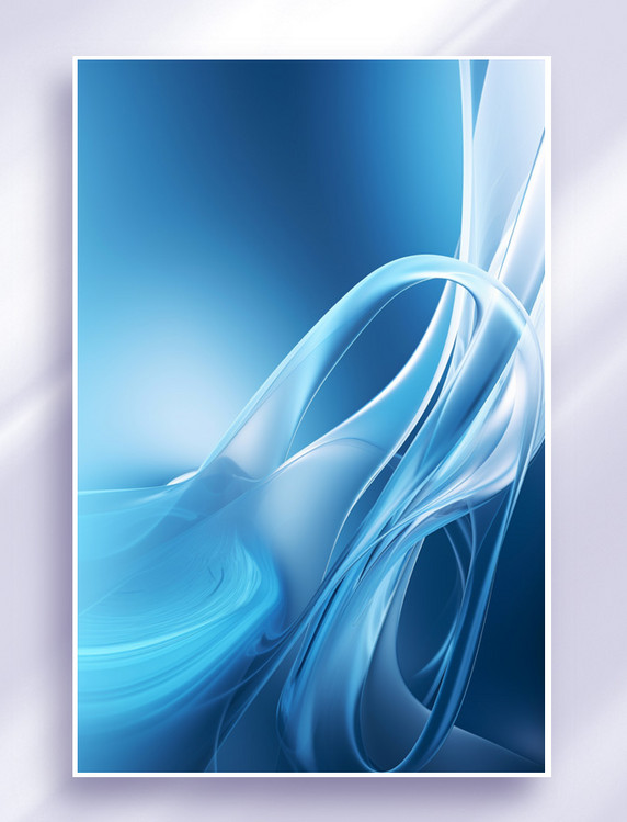 蓝色抽象液体背景流动曲线背景