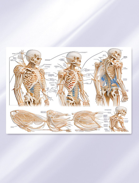 骨骼人体器官细胞科普医学图文数字插画