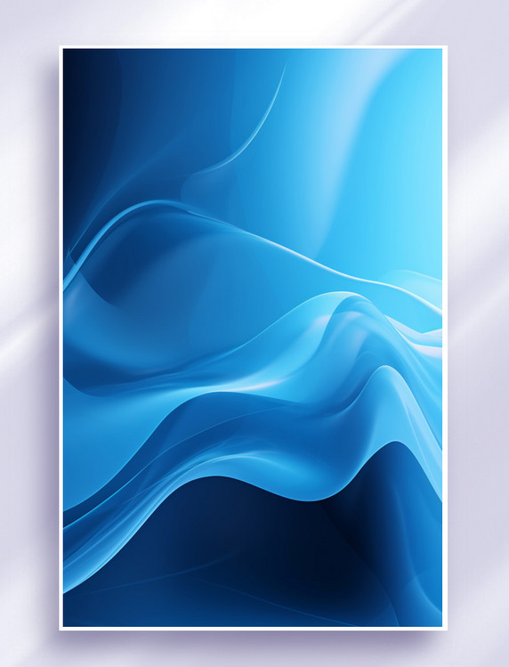 蓝色抽象液体背景流动曲线背景