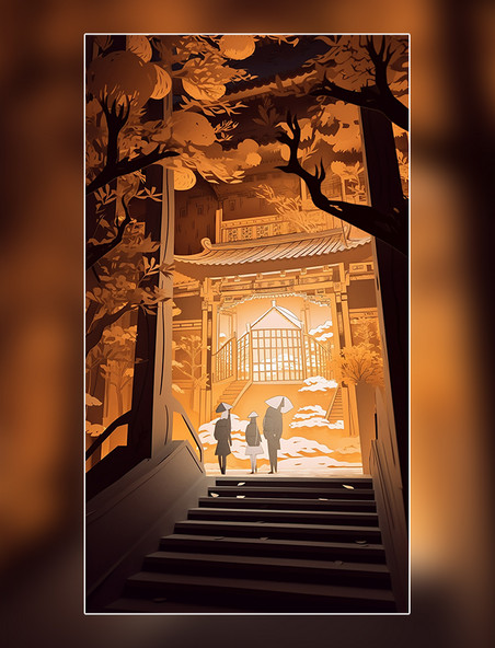 重庆人民大礼堂中国超美插图春季城市剪纸艺术中国建筑平面插图