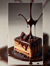 甜食甜品巧克力奶油蛋糕餐饮美食甜点
