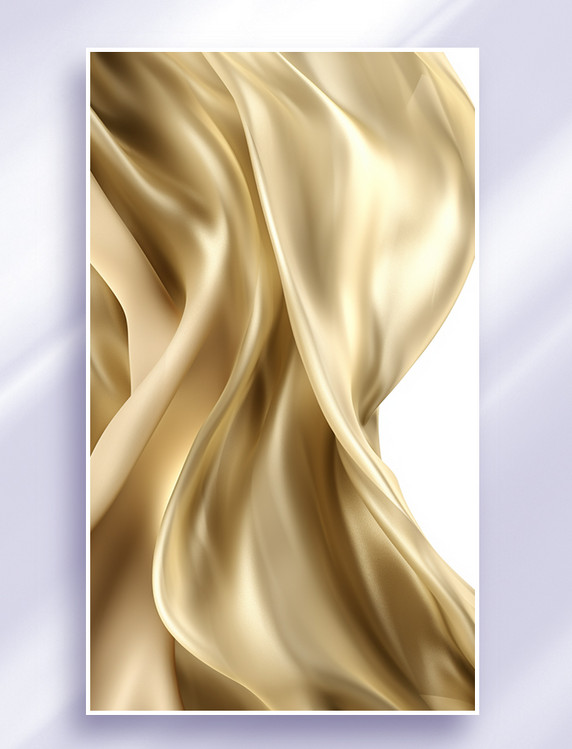 高端大气简约金色丝绸丝质金属质感流体布料绸缎背景