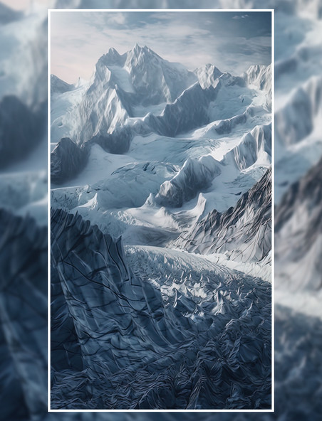 自然风景冬季雪山冰川摄影图摄影冬天雪景高山