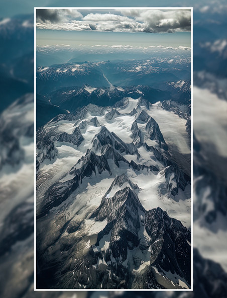 冬季雪山冰川山峰山脉摄影图摄影
