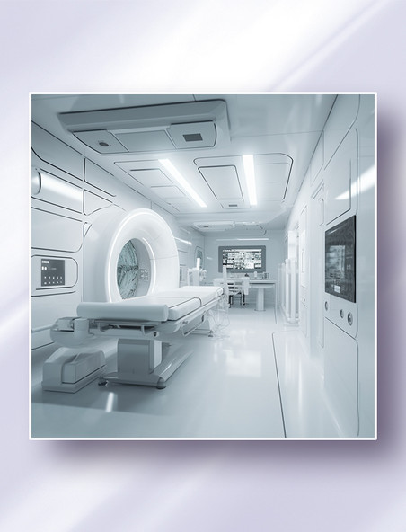 白色先进医疗室的X光医疗检测设备器械摄影图摄影
