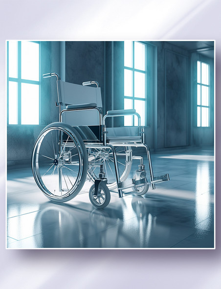 铝合金轮椅医疗设备器械摄影图摄影
