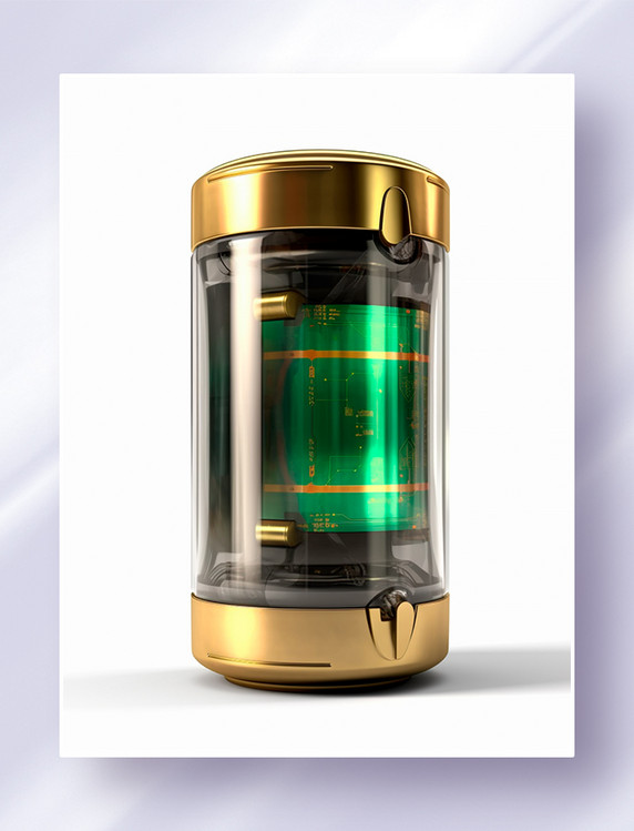 新能源金绿色科幻电池模组