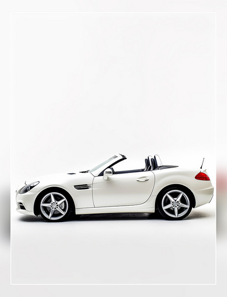 白色轿车汽车超现实主义全景视角汽车摄影