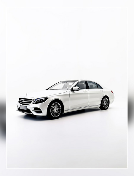 超酷的轿车白色汽车超现实主义全景视角汽车摄影