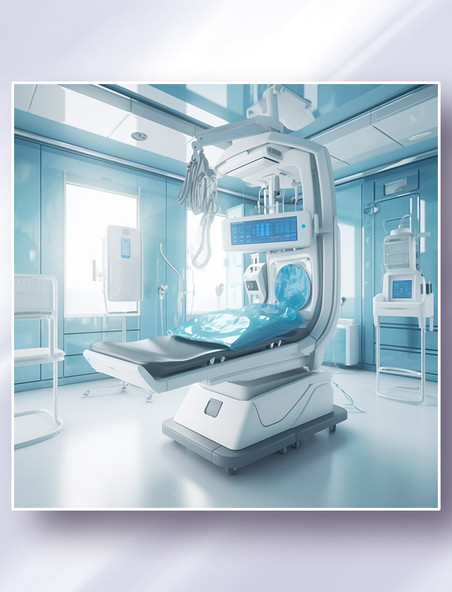高科技一体化心肺复苏机先进医疗设备器械摄影图摄影