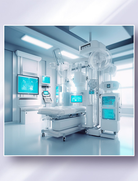 一体化高科技先进呼吸机医疗设备医院器械摄影图摄影