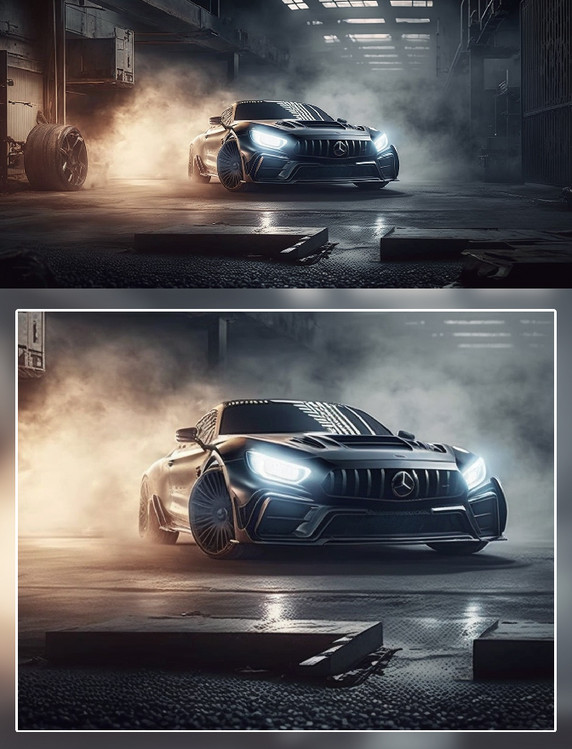 汽车工厂修理场景摄影