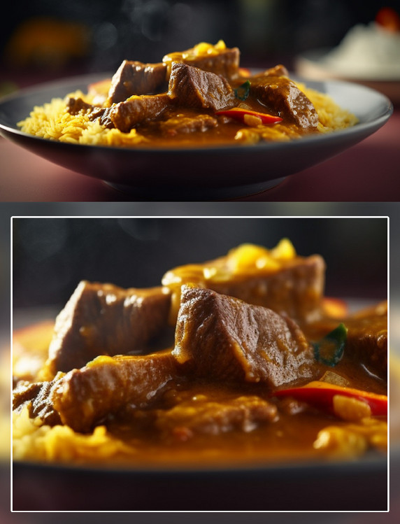 咖喱牛肉盖浇饭没事摄影中式美食餐饮食品