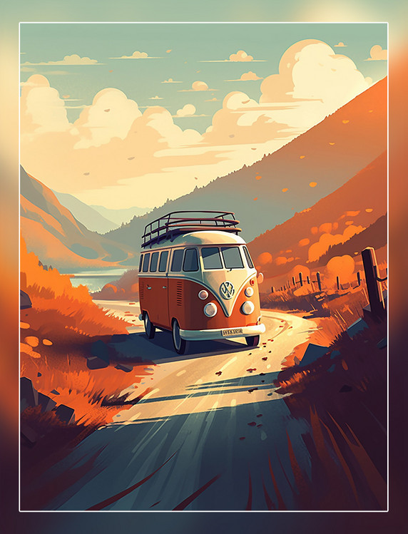 电影质感超细节汽车在公路上飞驰广阔视野美丽的风景户外驾驶