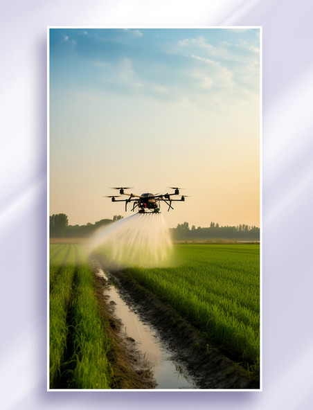 无人机飞行灌溉浇水洒水打农药喷洒肥料农田田地里31