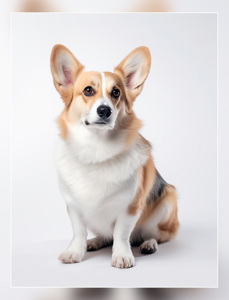 超级清晰动物摄影一张柯基狗狗照片全身照高质量宠物摄影风格