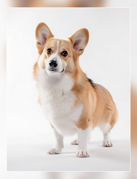 柯基超级清晰动物摄影一张柯基狗狗照片全身照高质量获奖宠物摄影风格