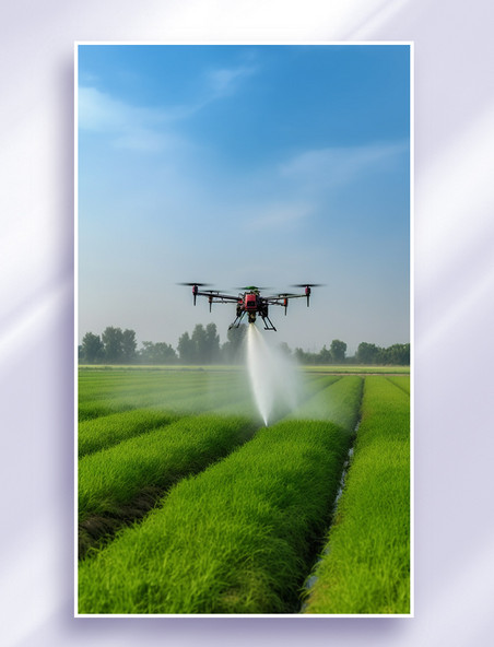 无人机飞行灌溉浇水洒水打农药喷洒肥料农田田地里40