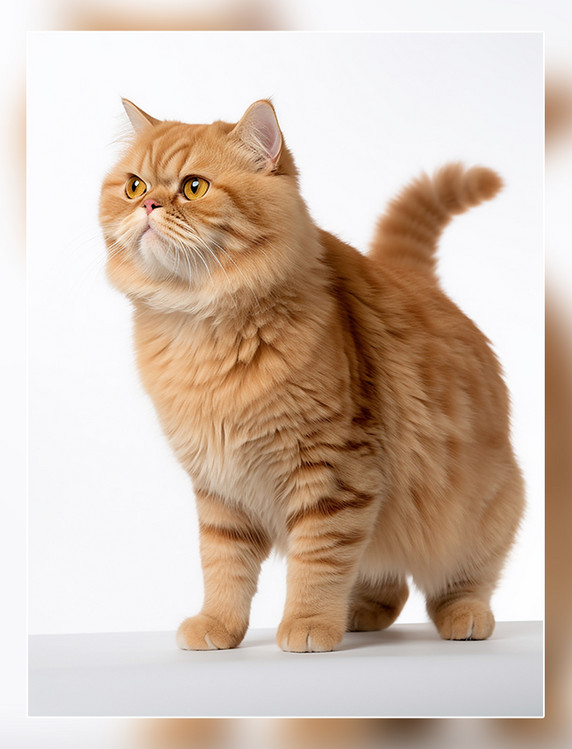 超级清晰猫猫动物摄影一张加菲猫照片全身照高质量获奖宠物摄影风格