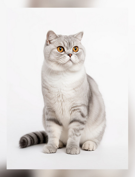 一张折耳猫照片超级清晰猫猫动物摄影全身照高质量获奖宠物摄影风格