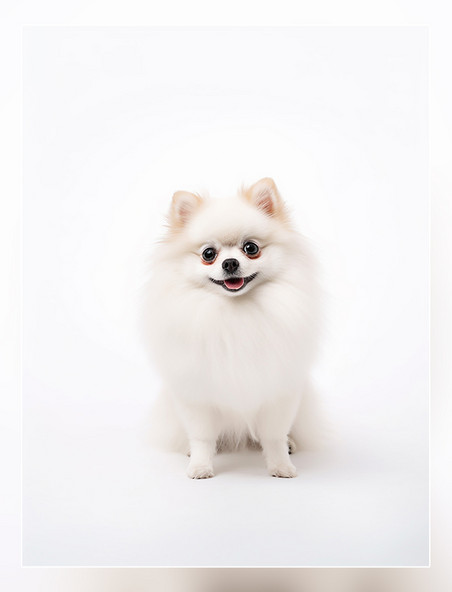 一张博美狗狗照片超级清晰动物摄影全身照高质量获奖宠物摄影风格
