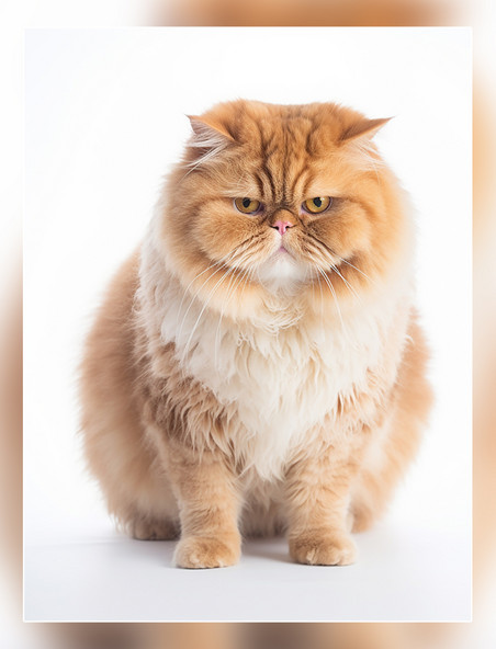 获奖宠物摄影风格超级清晰动物摄影一张加菲猫照片全身照高质量